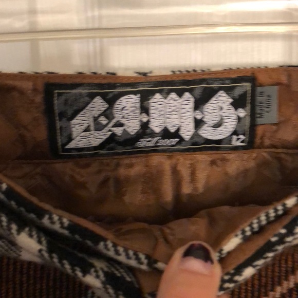 L.A.M.B by Gwen Stefani Tab Front Shorts Wool Plaid Fall 2007 - Picture 2 of 3